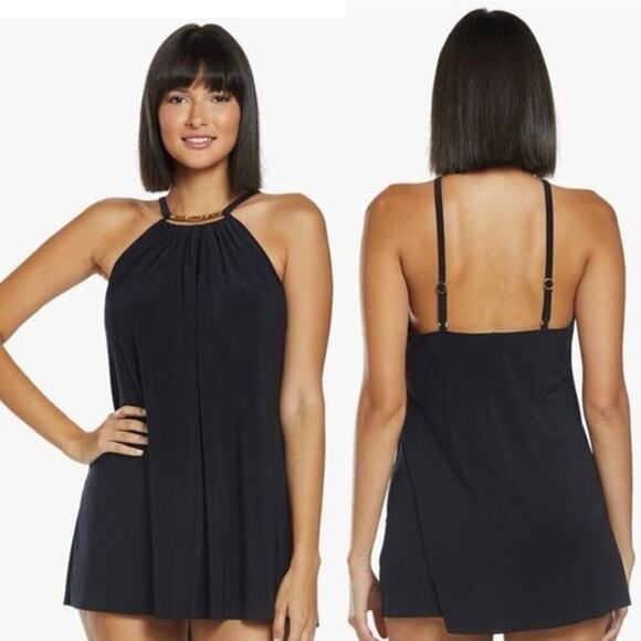 NWTs Magicsuit by Miraclesuit Solid Parker Swim Dress (10) - Picture 1 of 15